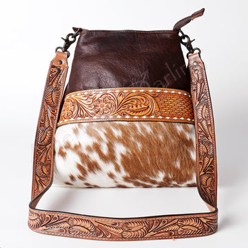 American Darling Cross Body Hand Tooled Hair on-Genuine Leather Western Women Bag Handbag Purse | Crossbody for Cute